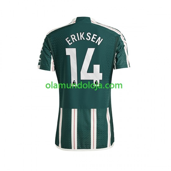 Camisola Manchester United Eriksen 14 Homem Equipamento Segundo 2023-2024 Manga Curta
